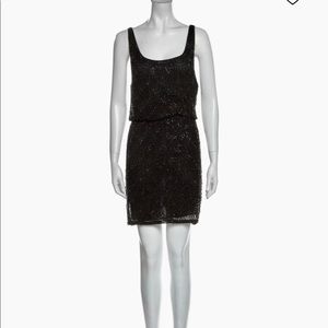 Alice & Olivia Beaded Blk Dress
